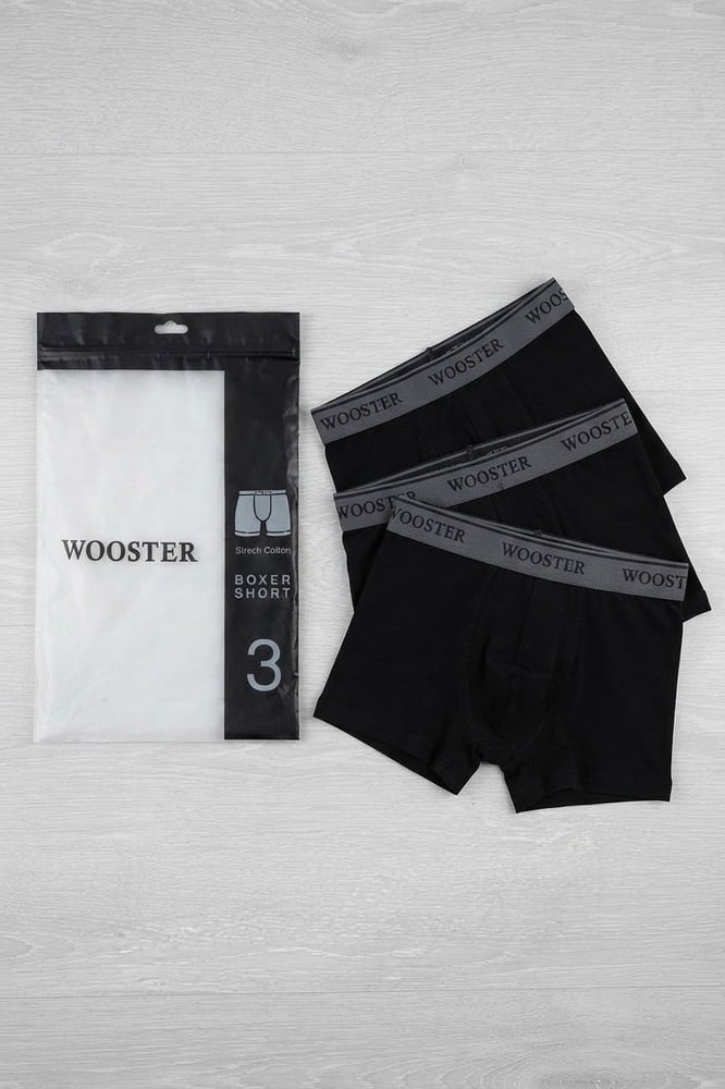 Трусы мужские Wooster 196062*10 3 шт. W-007/W-007/W-007 M Черный (196062-М)