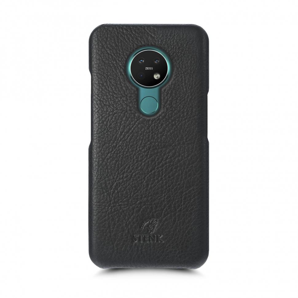 Кожаная накладка Stenk Cover для Nokia 7.2 Черный (69344)