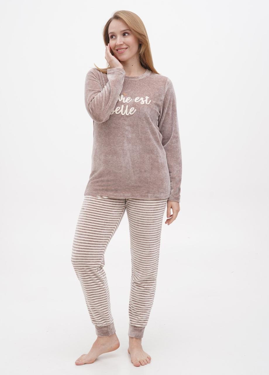 Костюм домашний женский Cotpark худи/брюки L Бежевый (30323-02-L)