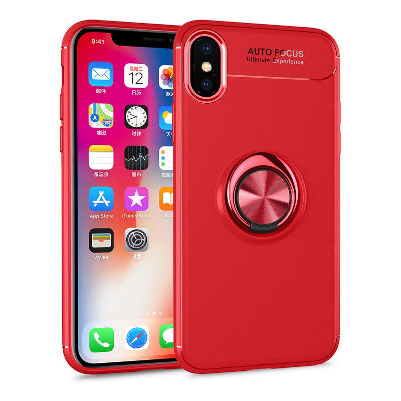 Чехол с кольцом Auto Focus для iPhone XS Max Red (08550-2D)