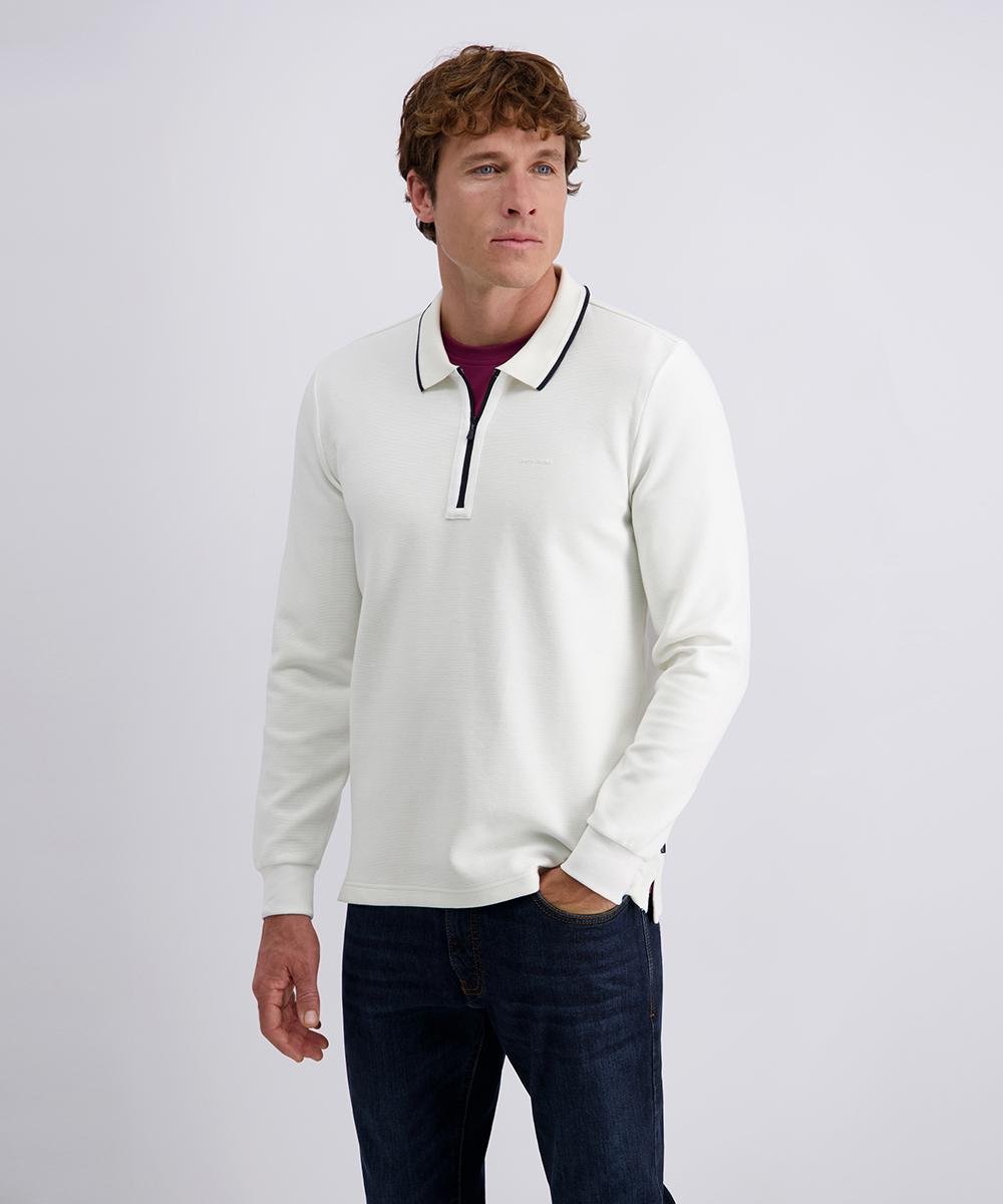 Поло на напівблискавці чоловіче S Білий (C5 30775.3072.1009)