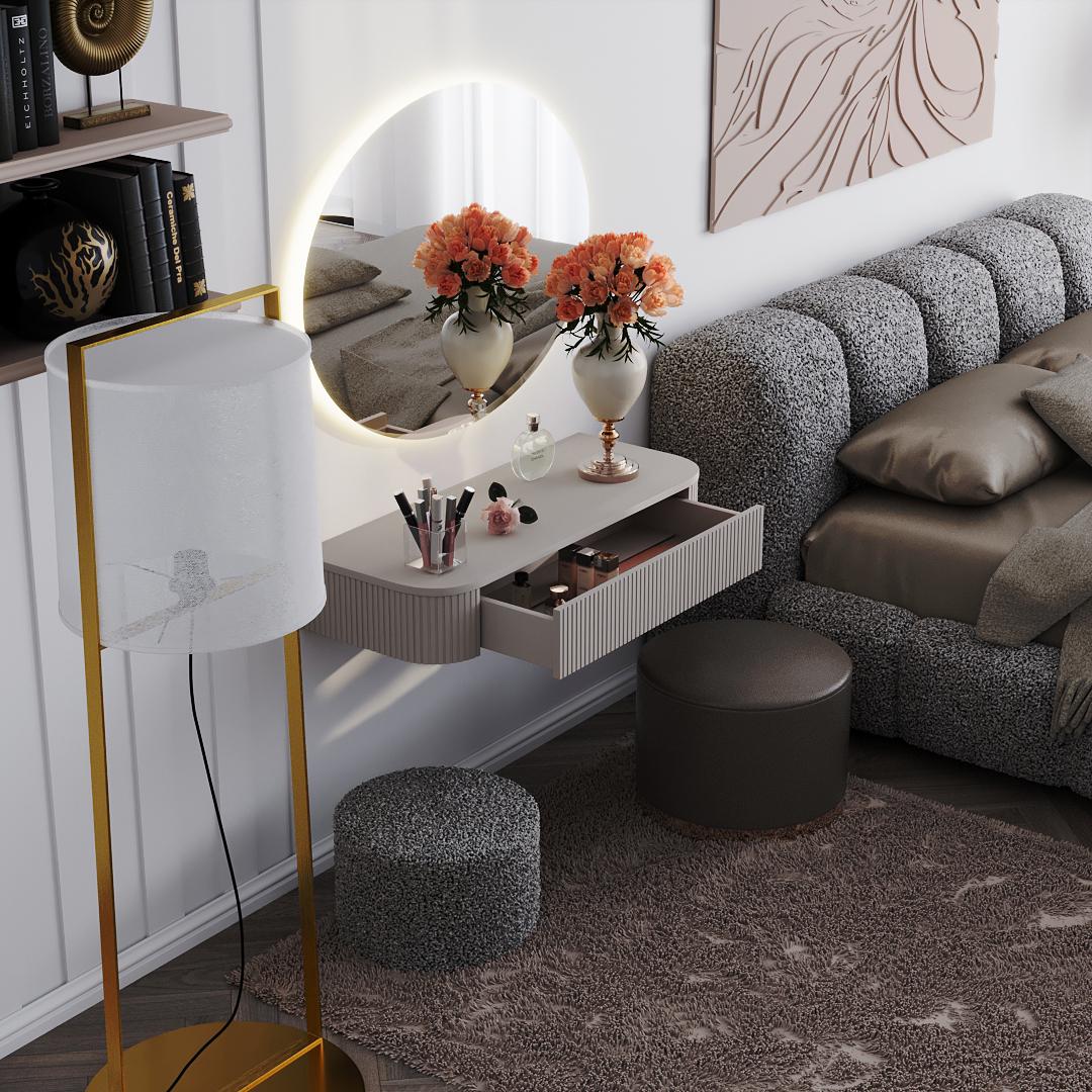 Стол навесной DiPortes Mn-104 Монреаль 104/17/40 см МДФ Кашемир (01410) - фото 5