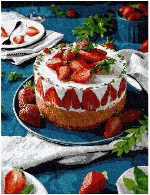 Картина по номерам Идейка Спелая клубничка KHO5608 холст на подрамнике 40x50 см (1478727066)