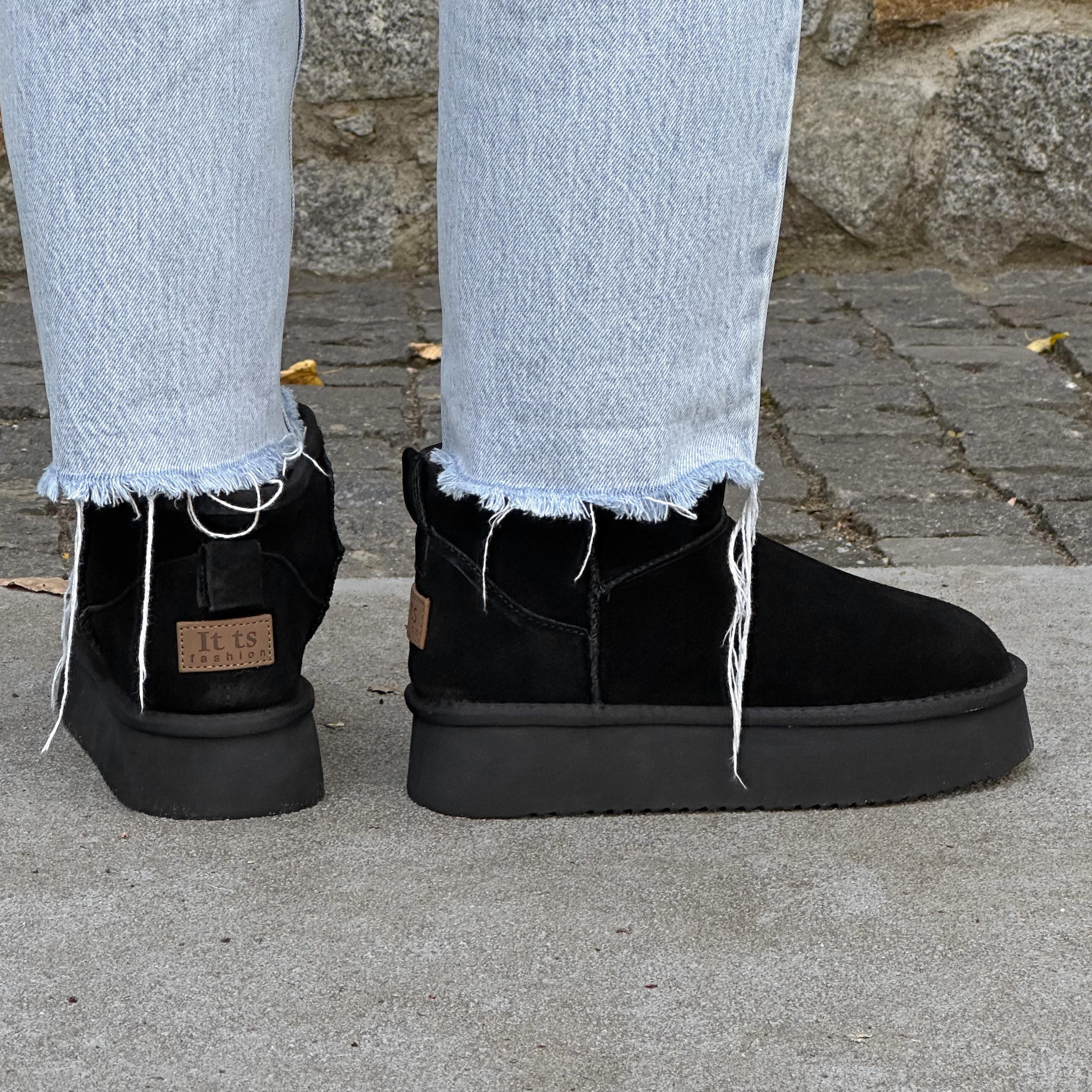 Угги из меха и натуральной замши (A801-40) - фото 6