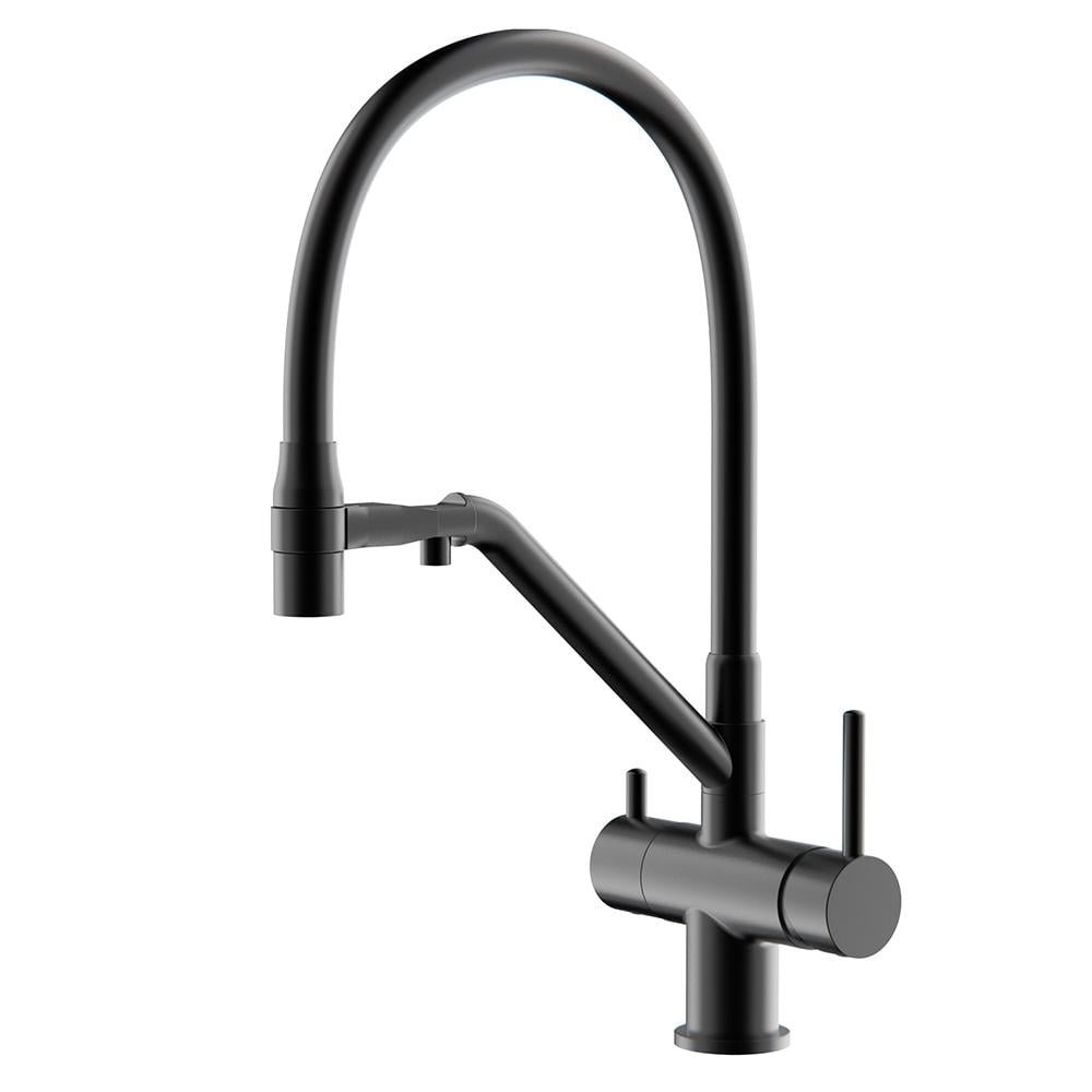 Смеситель для кухни Gappo G4398-86 на две воды Черный (164554)