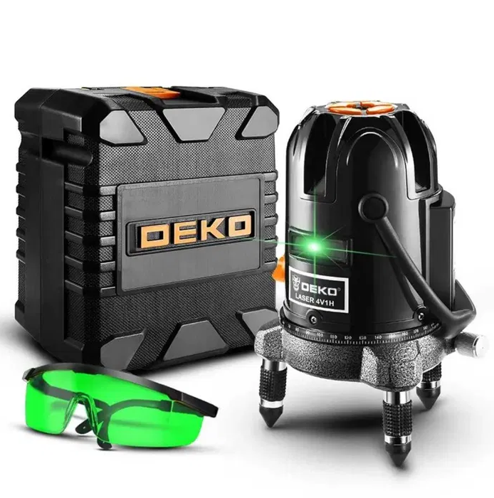 Лазерный уровень DEKO LL58GA 5 линий луч Зеленый (718533)