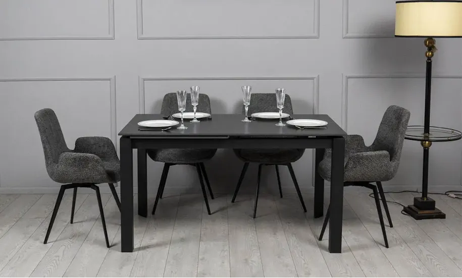 Стол раскладной Ларс 1400/2000х800х750 мм Черный - фото 5