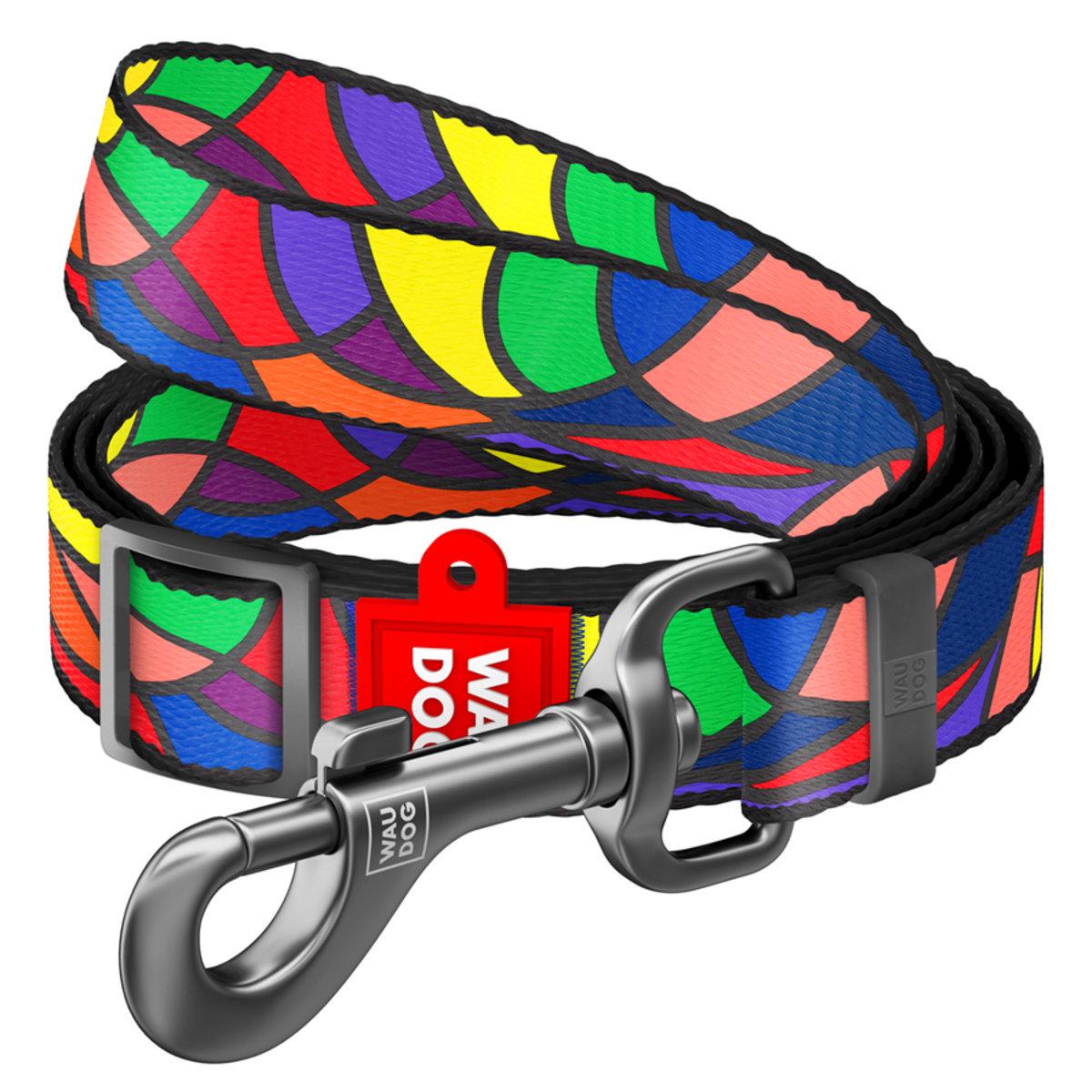 Повідець для собак Waudog Nylon Вітраж регульований 25 мм х 152-183 см (5329 Col) Повідець для собак Waudog Nylon Вітраж регульований 25 мм х 152-183 см (5329 Col)