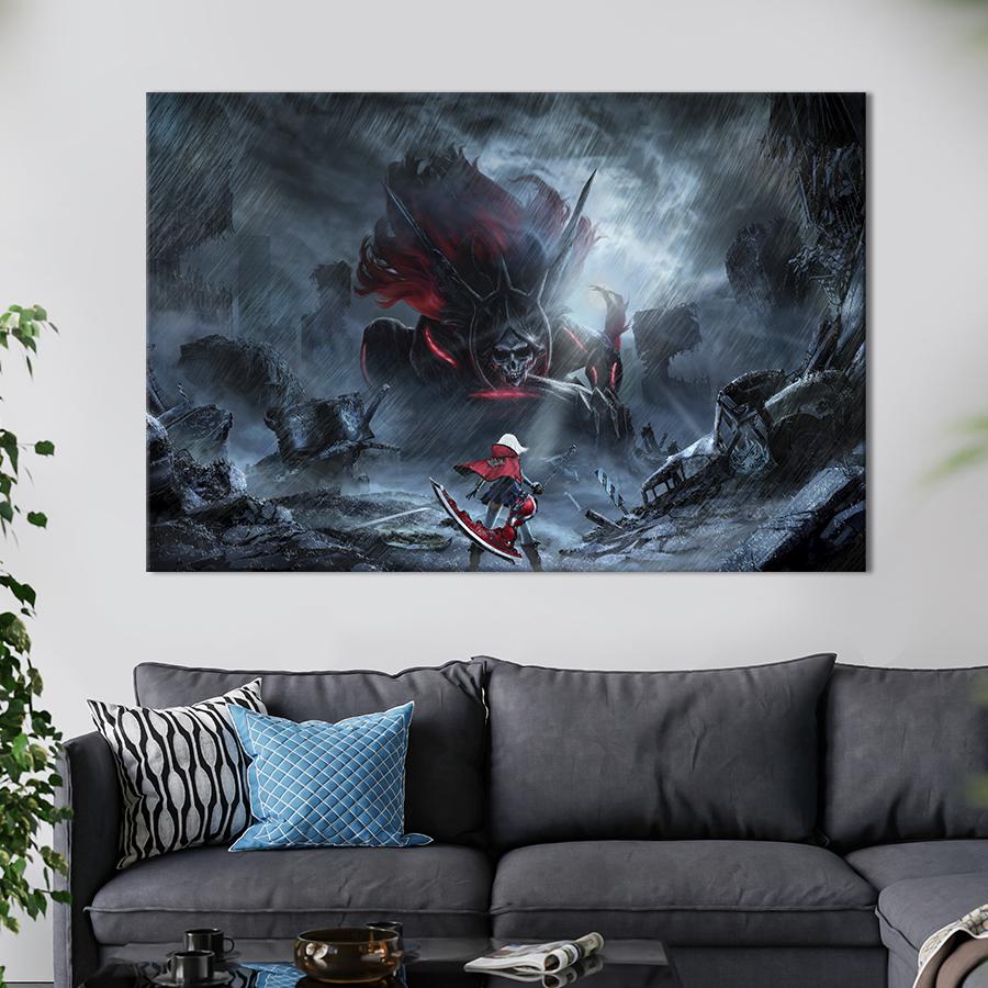 Картина на холсте Мрачное аниме 51x34 см (1420-1)