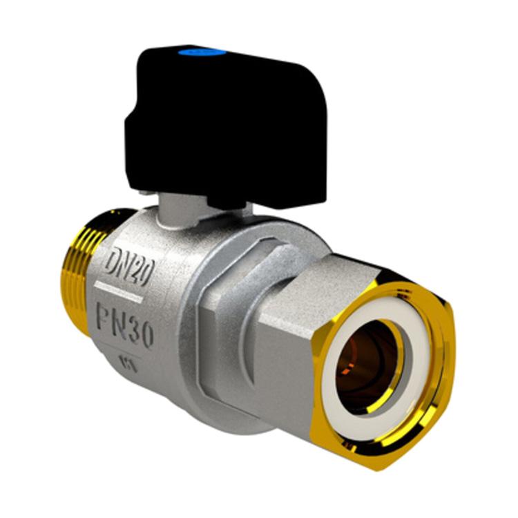 Кран шаровой котловой Arco прямой с накидной гайкой 1/2" НВ (TK-150863)