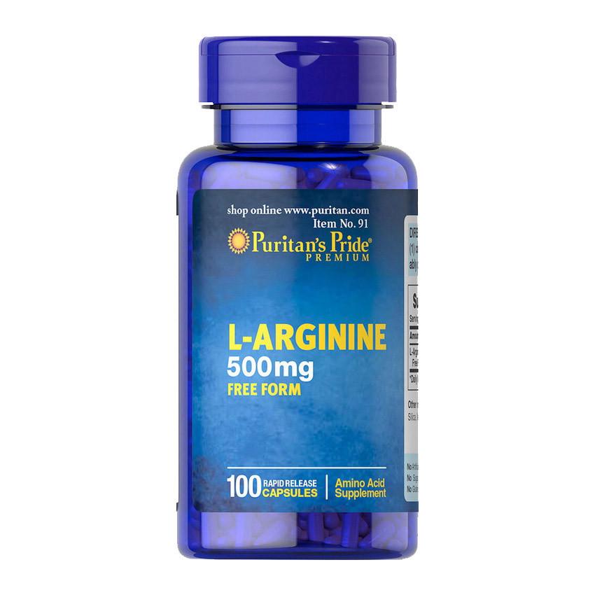 Аргінін Puritan's Pride L-Arginine 500 мг 100 капс. (08804-01)