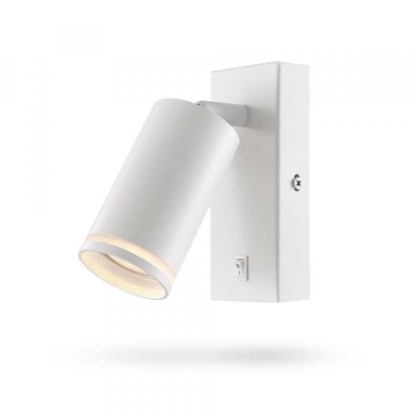 Світильник Videx під лампу GU10 настінний з кнопкою Білий Світильник Videx під лампу GU10 настінний з кнопкою Білий