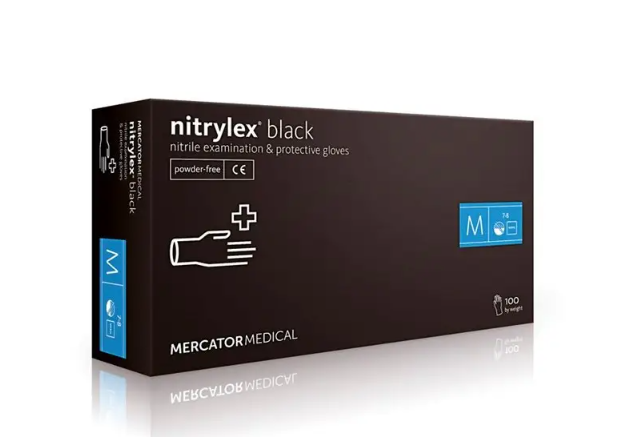 Нітрилові рукавички Nitrylex Black M 100 шт.