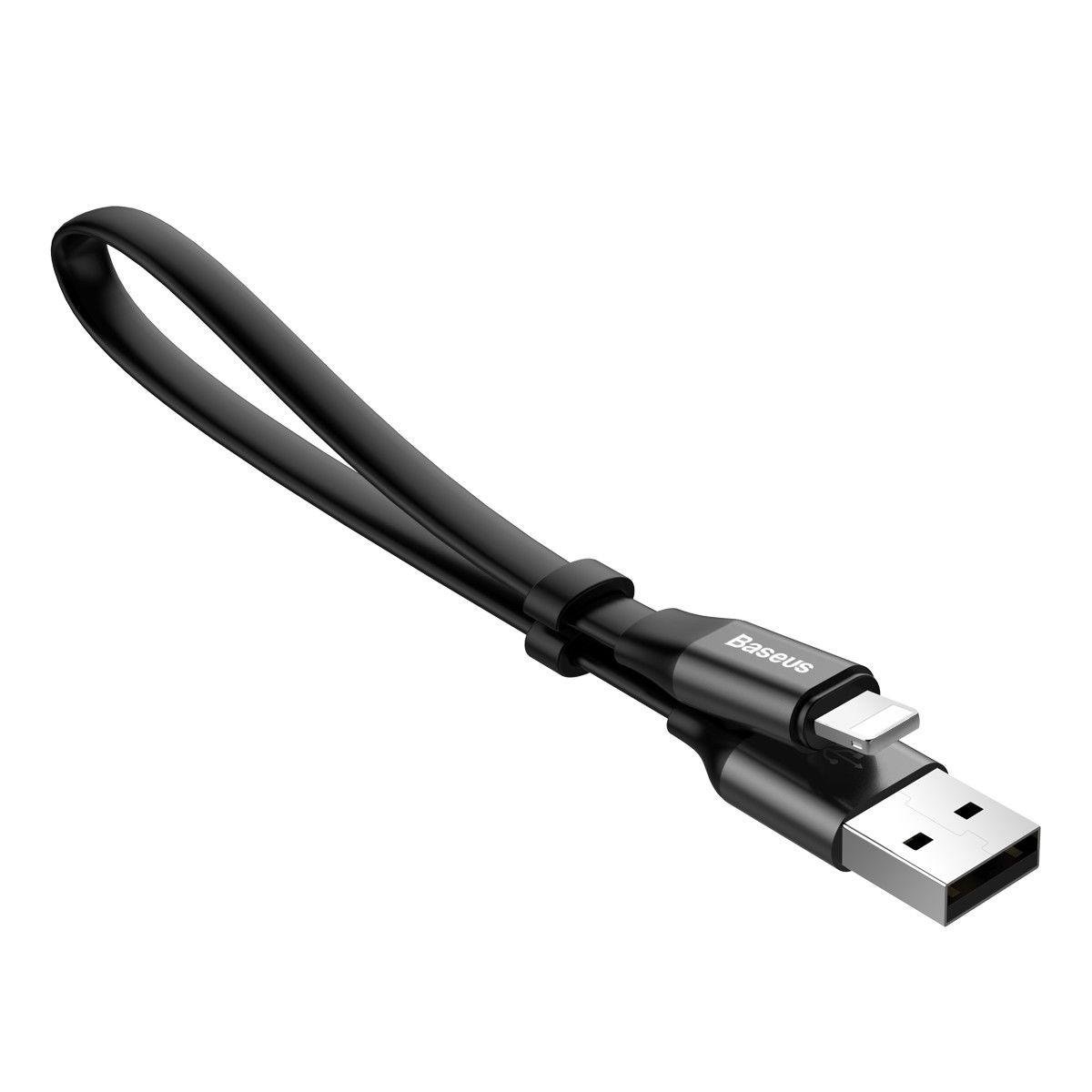 Кабель дата Baseus Nimble Portable USB to Lightning 23 см Черный (CALMBJ-B01) - фото 6