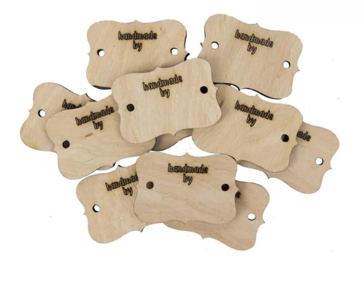 Заготовка для декупажу міні ROSA TALENT Тег Handmade by 5,0х3,5 см 10 шт.