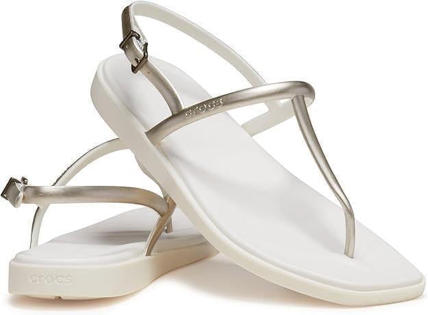 Сандалі жіночі Crocs Miami Thong Flip р. 38/39 Metallic Chalk (16080)