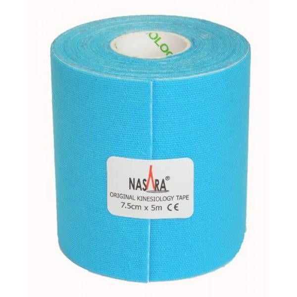 Кинезио тейп Nasara 7,5 см х 5 м Голубой (NK-blu-75)