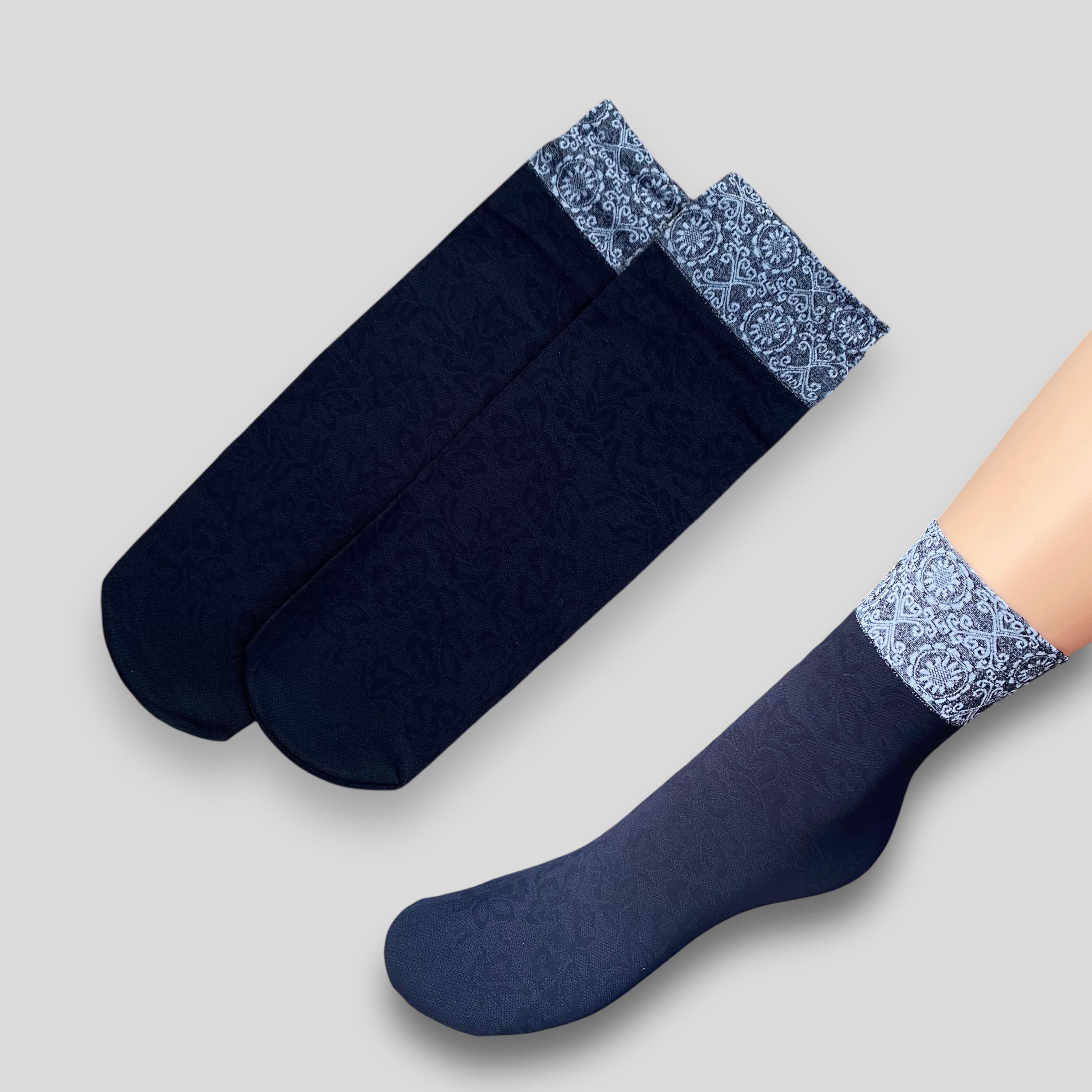 Носки женские капроновые Ластівка с узором р. 36-40 10 пар Черный (C237-4)