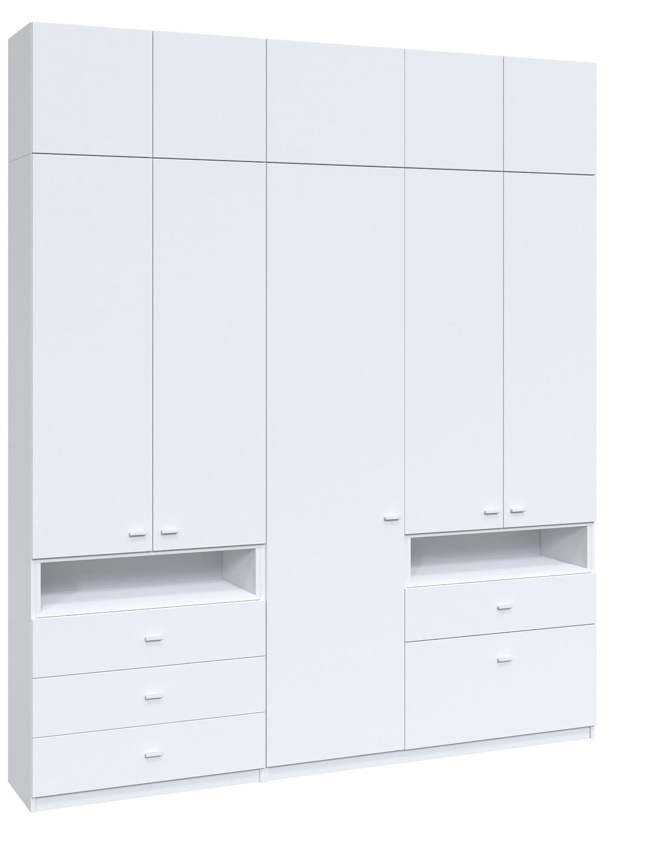 Шкаф в прихожую Мастер Форм Тетрис 2118х376х2400 мм Белый (319650)