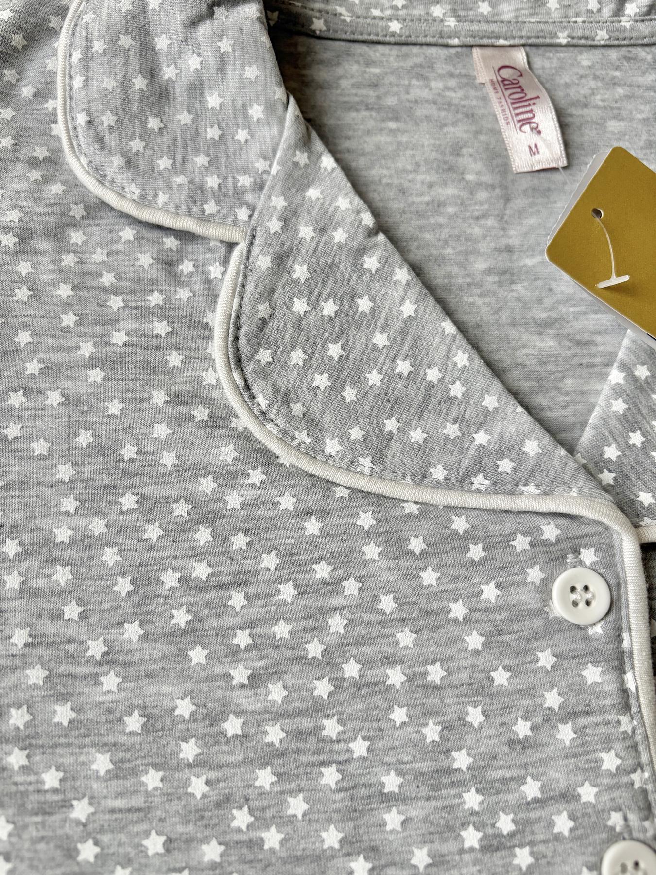Піжама жіноча Зірочки сорочка короткий рукав/штани M Сірий (Car51333) - фото 3 Піжама жіноча Зірочки сорочка короткий рукав/штани M Сірий (Car51333) - фото 3