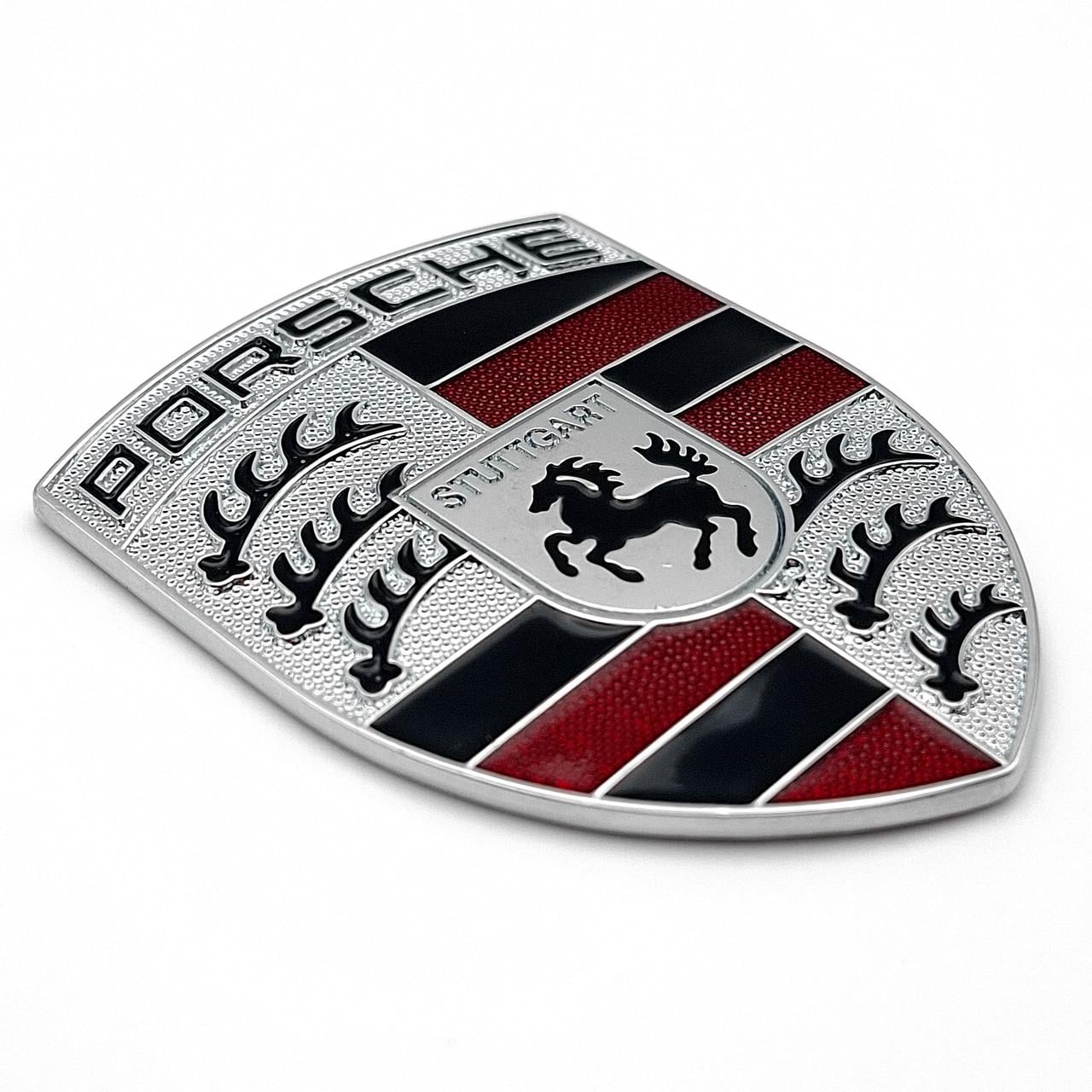 Эмблема Porsche 6,7х5 см металл Хром глянцевый (2889218219)