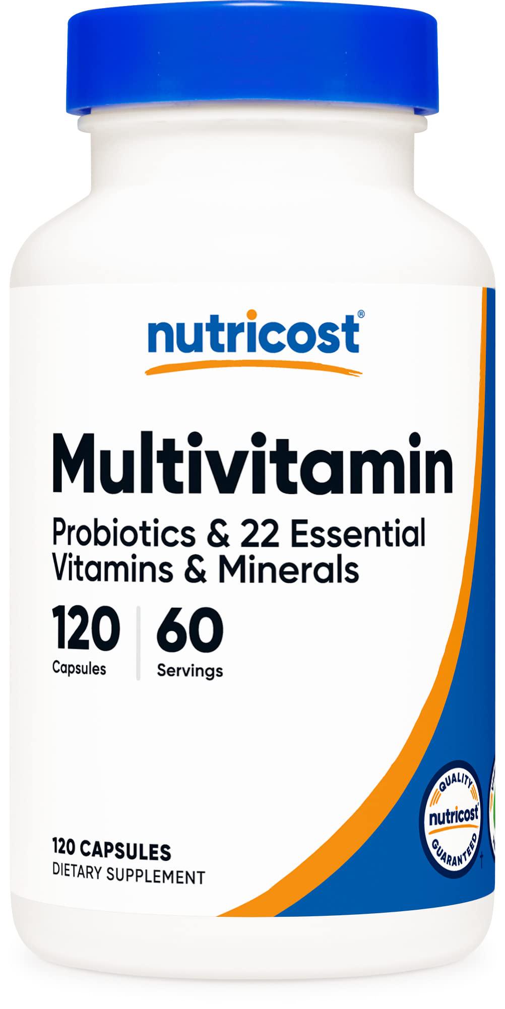 Мультивитамины Nutricost Multivitamin с пробиотиками энзимами и антиоксидантами 120 capsules