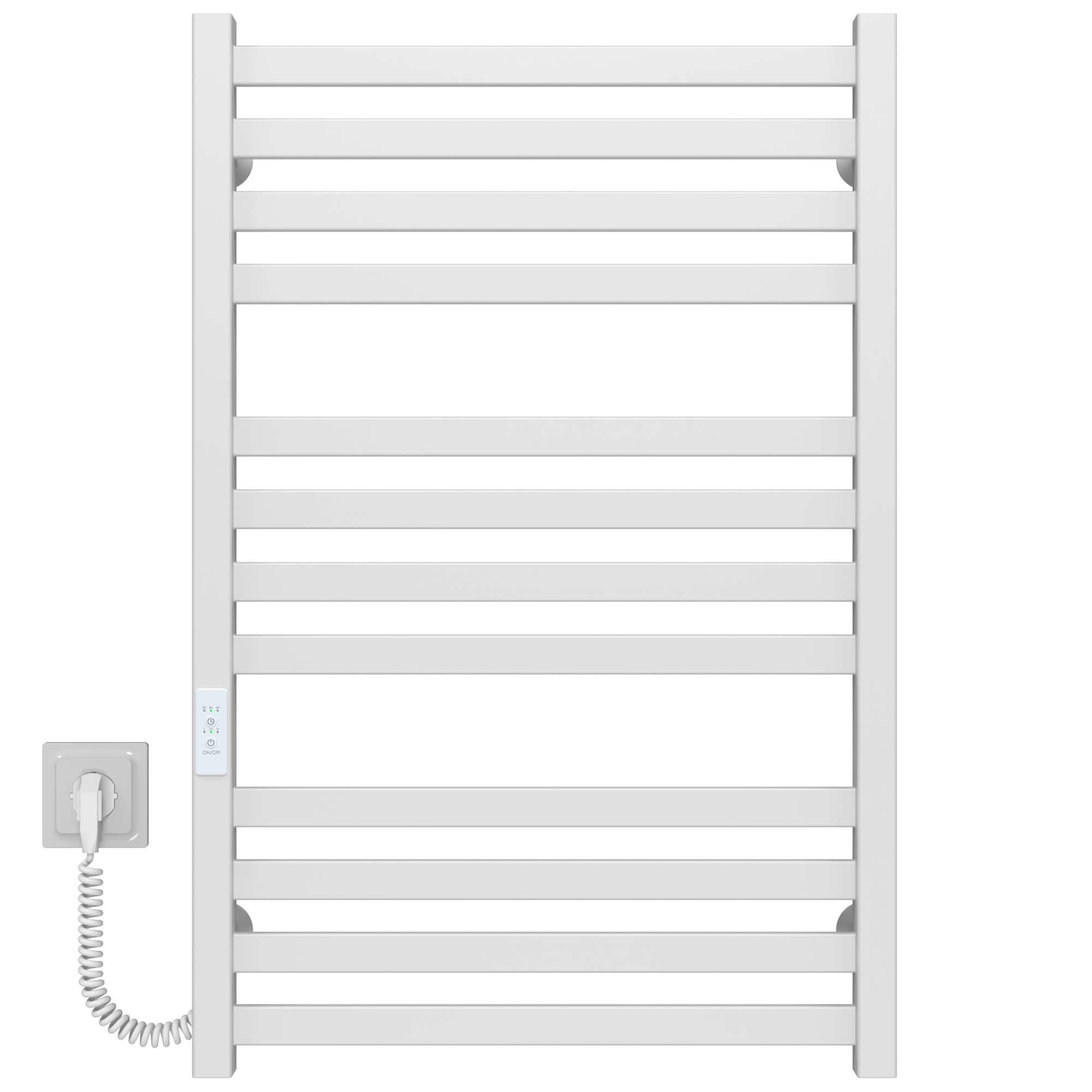 Полотенцесушитель электрический Deffi Magnus П12 WD04 левое подключение нержавеющая сталь 600х800 мм Белый (A.MA.80.60.12.E.W.L.4)