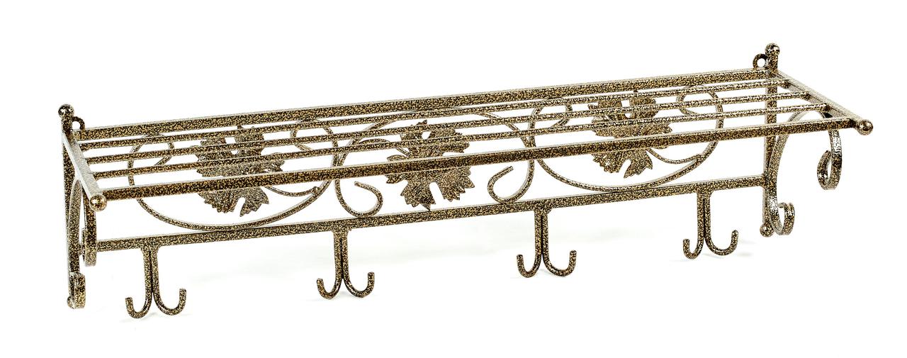 Вішалка настінна Венеція Золотий (ВС001) - фото 2 Вішалка настінна Венеція Золотий (ВС001) - фото 2