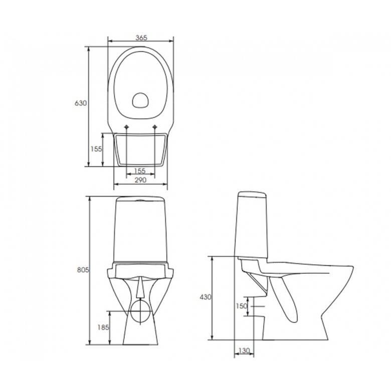 Унітаз-компакт підлоговий Cersanit ARKTIK UN001-003 із кришкою (76201) - фото 2