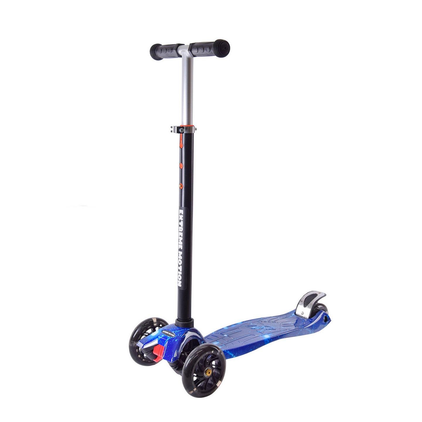 Самокат детский Bambi от 1 года четырехколесный со светящимися колесами унисекс Голубой (DS-171-S-119)