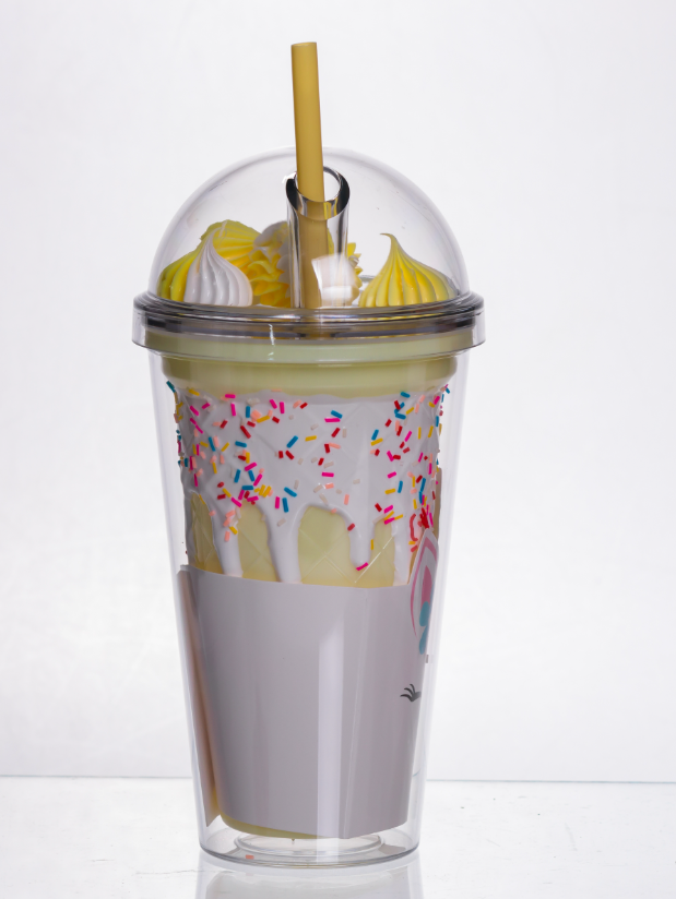 Склянка багаторазова Єдиноріг з кришкою та трубочкою 400 мл Жовтий (HP-18-1Y) - фото 3 Склянка багаторазова Єдиноріг з кришкою та трубочкою 400 мл Жовтий (HP-18-1Y) - фото 3