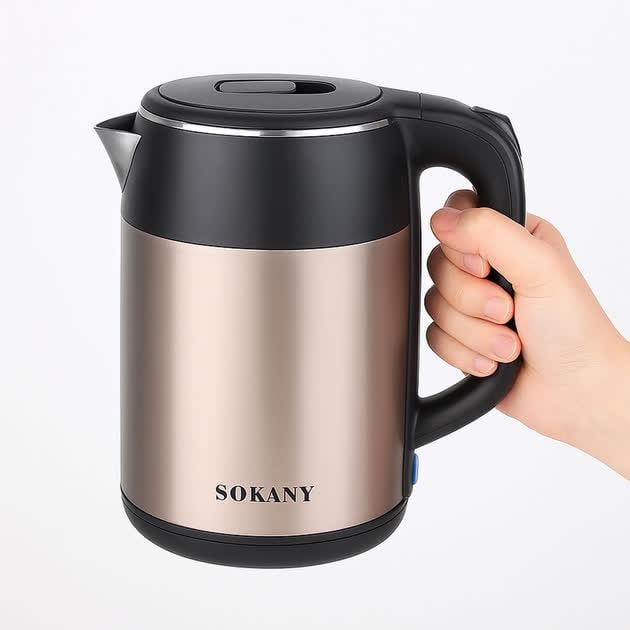 Електрочайник Sokany SK-SH-1051 2000 Вт 2,5 л Коричневий (28263800) - фото 2