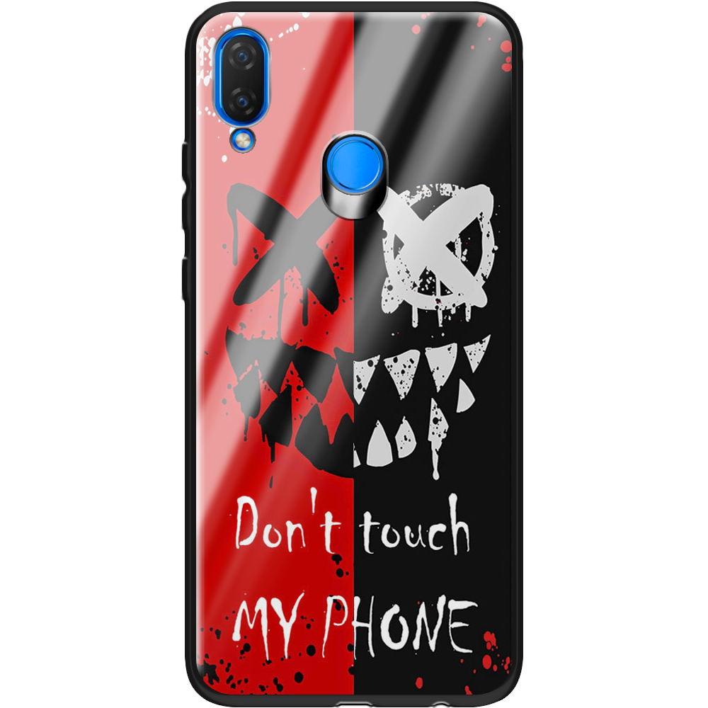Чехол BoxFace Huawei P Smart Plus Bad Smile Черный силикон со стеклом (34912-up2468-37724)