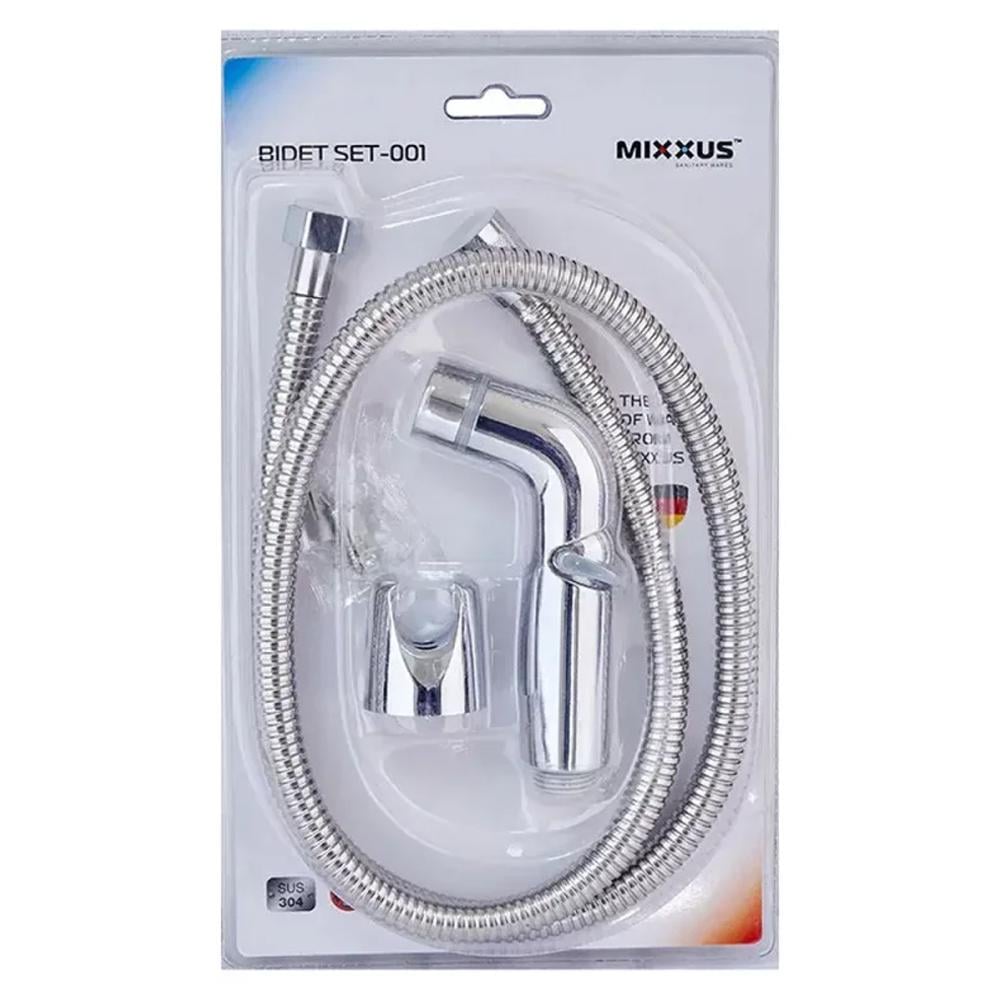 Комплект для гигиенического душа MIXXUS Bidet SET-001 с держателем и шлангом 120 см Хром (372856)