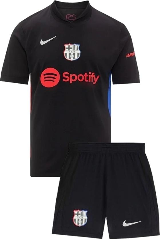 Футбольная форма детская Барселона 2024-2025 выездная 145-155 см Черно-синий (F0008)