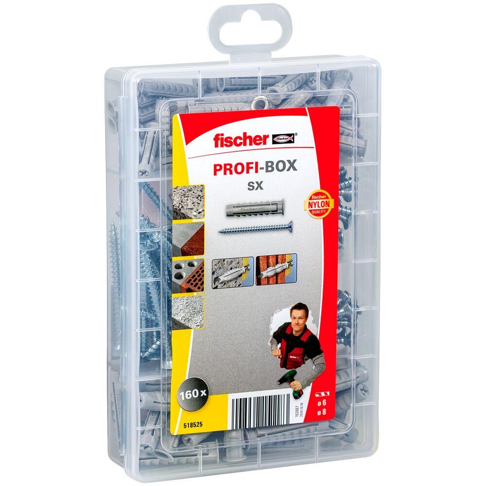 Набор мастера FISCHER дюбель распорный SX - 6х30/8х40 мм с шурупом (518525)