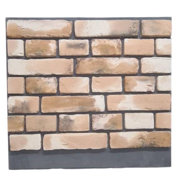 Декоративный кирпич гипсовый Старинный крашеный 270x70x15 мм Бело-коричневый (30853683)