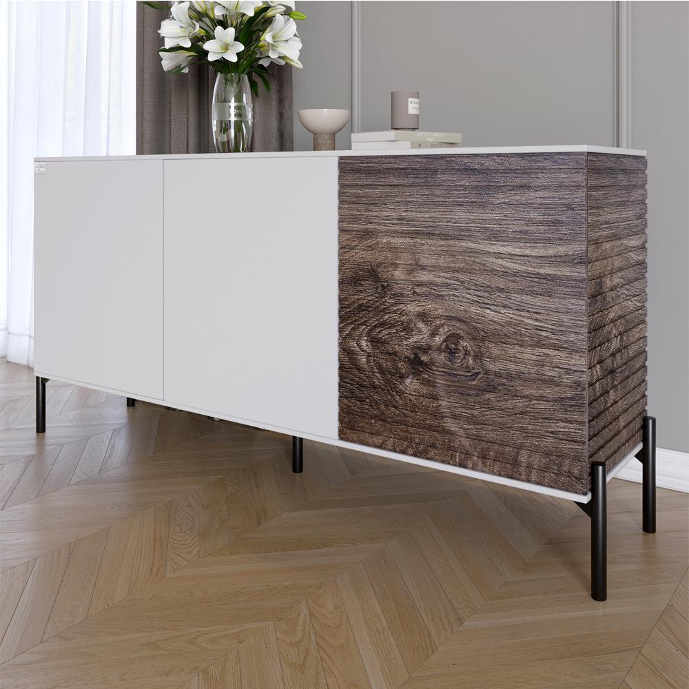 Комод закритий у вітальню Lion Грей на чорних металевих ніжках 154x38x76,5 см Німфея Альба /Дерево (000-000-2138) Комод закритий у вітальню Lion Грей на чорних металевих ніжках 154x38x76,5 см Німфея Альба /Дерево (000-000-2138)