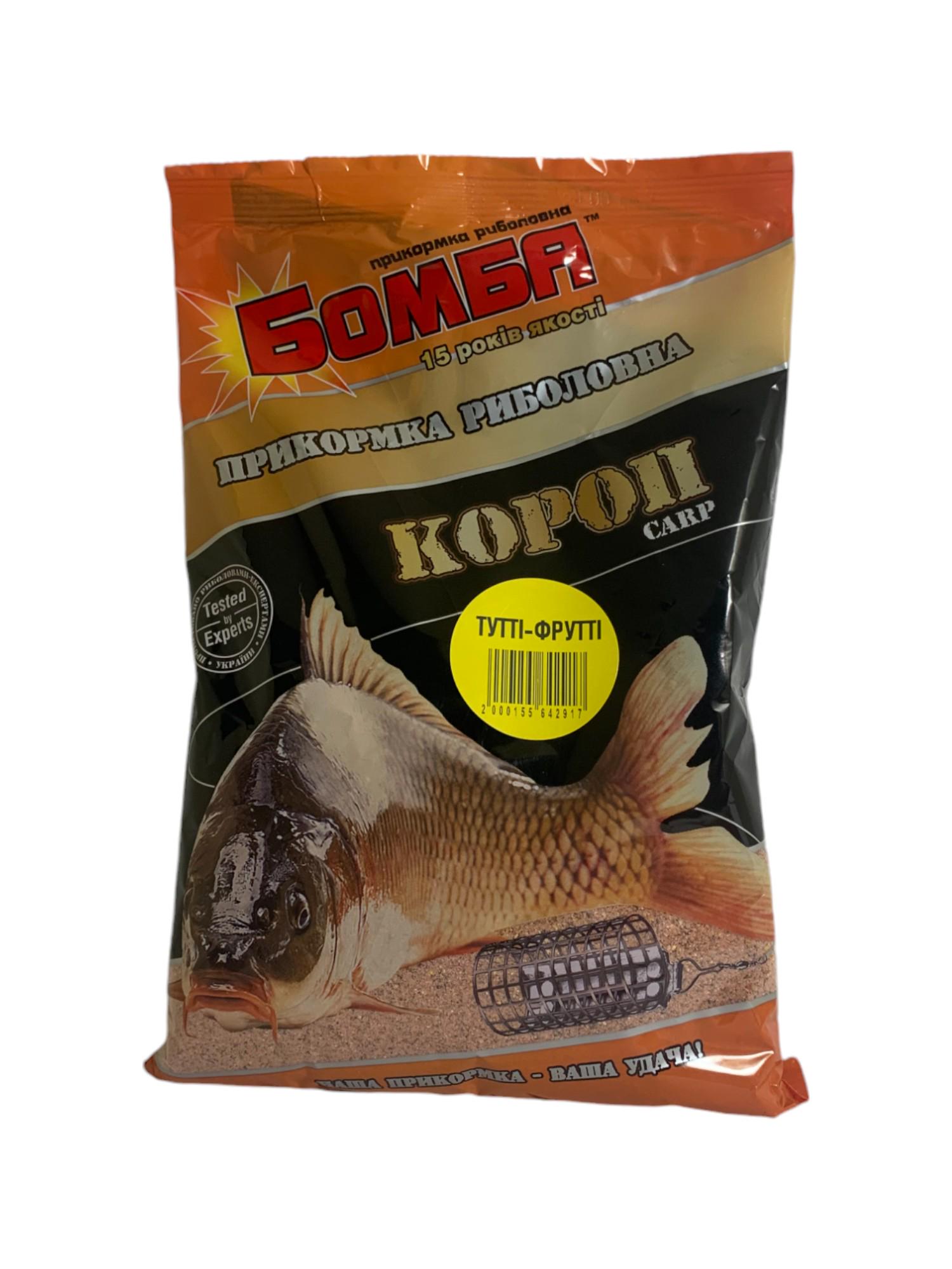Прикормка для риболовлі Бомба Короп Тутті Фрутті 900 г (2000155642917)