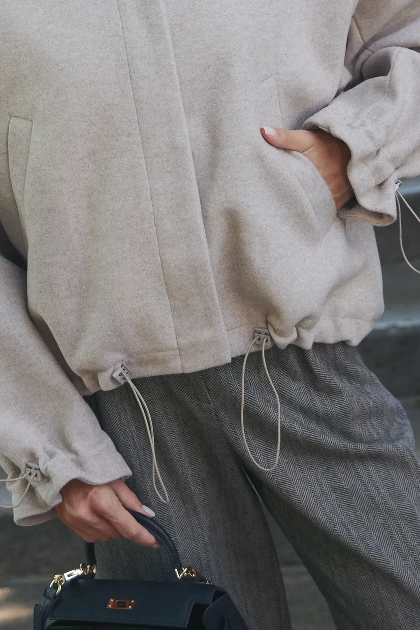 Пальто женское укороченное XXL-3XL Бежевый (2701161709) - фото 9 Пальто женское укороченное XXL-3XL Бежевый (2701161709) - фото 9