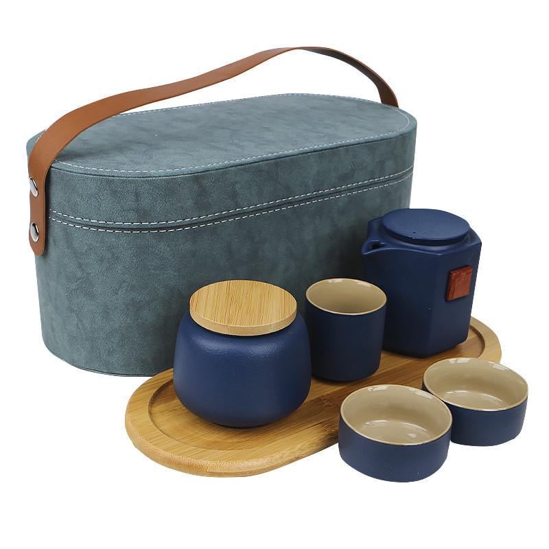 Сервіз для чайної церемонії дорожній Lesko 45521 керамічний 7 пр. Dark blue (2471836541) Сервіз для чайної церемонії дорожній Lesko 45521 керамічний 7 пр. Dark blue (2471836541)