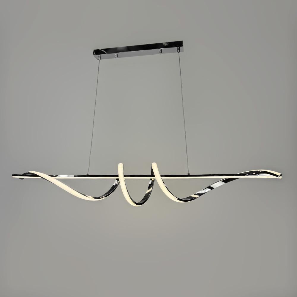 Люстра удлиненная Wave 120 см Серебряный (K 23-1200 CH) - фото 5