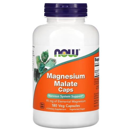 Магний NOW Magnesium Malate 180 капс. (NOW-01303)