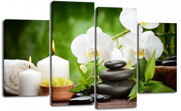 Картина модульная на холсте DK Орхидея и камни 112х75 см (PLM4 44)