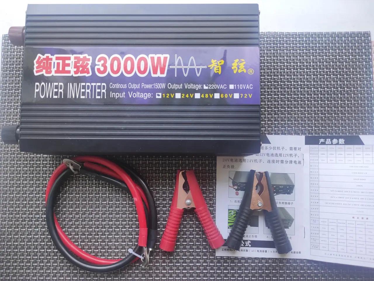 Преобразователь напряжения 12V-220 V Power Invertor 3000 w (1109) - фото 6 Преобразователь напряжения 12V-220 V Power Invertor 3000 w (1109) - фото 6