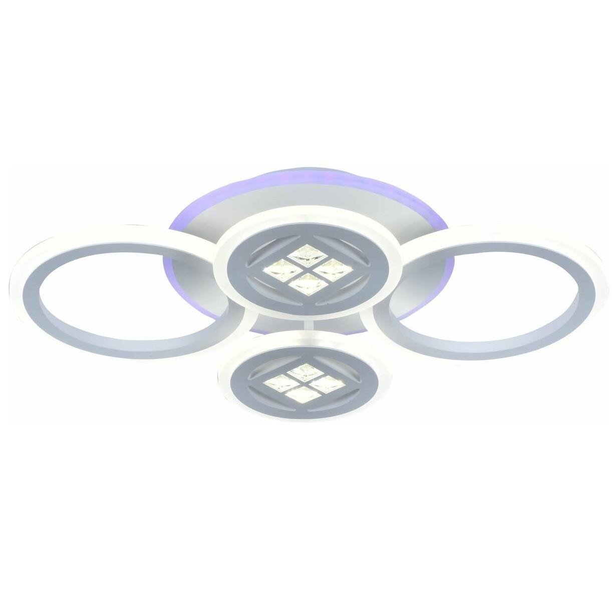 Люстра светодиодная Sirius на четыре плафона 99W 3000-6500К Белый (LI8860/4A WH RGB 92W+7W)