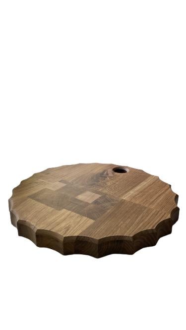 Доска обрабатывающая круглая Ясень и Дуб 37x4 см (1036-25)