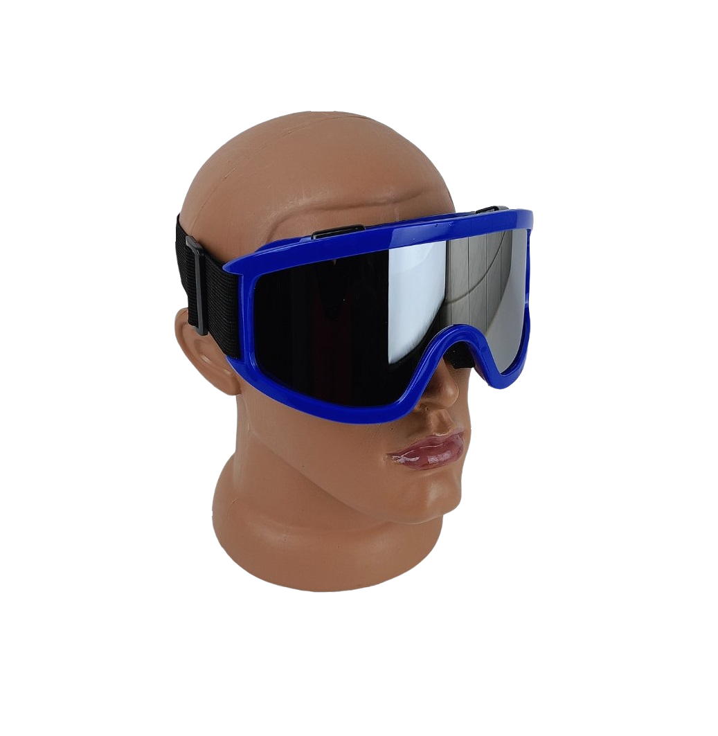 Маска-очки для спорта с вентиляцией зеркальная линза Синий (МГ-1001-59) - фото 3