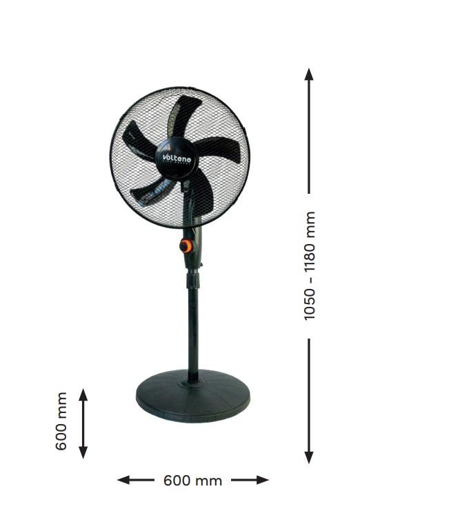 Вентилятор напольный Volteno VO2414 Черный (VO2414) - фото 5 Вентилятор напольный Volteno VO2414 Черный (VO2414) - фото 5