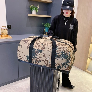 Дорожная сумка большая через плечо 76x40x28 см Камуфляж (2107-1)